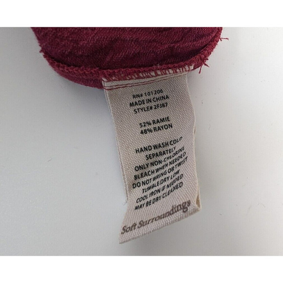 SOFT SURROUNDINGS Everly Cowl Neck Gauze Maxi Dress Size XL Berry Pink - Picture 7 of 10